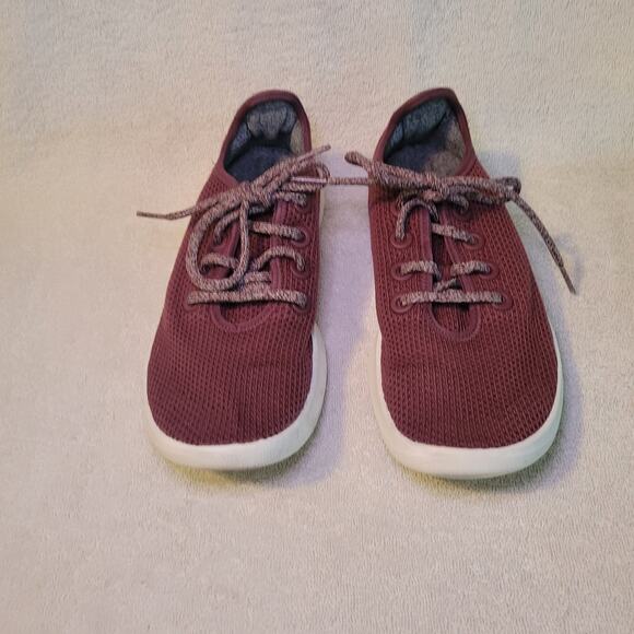 Women's Allbirds Tree Runners Maroon Burgundy Red Size 8 Wool Comfort Shoes - Picture 2 of 7